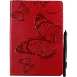 Mobigear Butterfly iPad 8 (2020) Hoes Bookcase + Stylus Houder - Rood