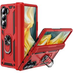 Mobigear Armor Ring Samsung Galaxy Z Fold 6 Hoesje Hardcase Backcover Shockproof met Ringhouder - Rood