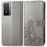 Mobigear Clover Vivo Y76 Hoesje Bookcase Portemonnee - Grijs