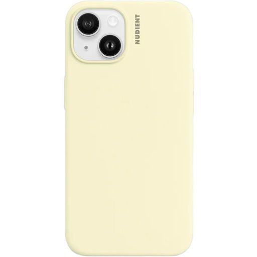 Nudient Base iPhone 14 Siliconen Hoesje Backcover - Pale Yellow