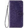 Mobigear Mandala Motorola One Hyper Hoesje Bookcase Portemonnee - Paars
