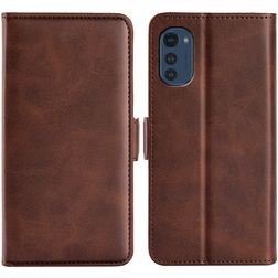 Mobigear Slim Magnet Motorola Moto E32 Hoesje Bookcase Portemonnee - Bruin