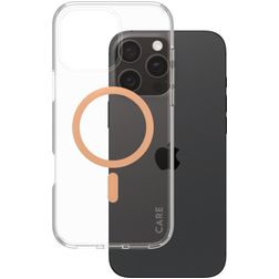 CARE by PanzerGlass Flagship iPhone 16 Pro Max MagSafe Hoesje Hardcase Backcover - Peachy