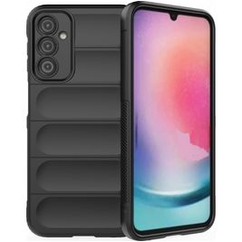 Mobigear Bumpy Samsung Galaxy A24 Hoesje Flexibel TPU Backcover - Zwart