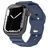 Mobigear Sport Armor Siliconen Apple Watch Bandje Druksluiting - 42/41/40/38 mm - Blauw