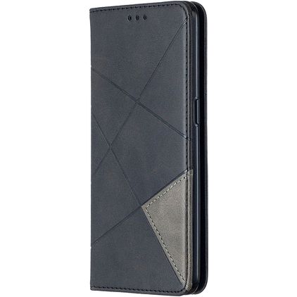 Mobigear Rhombus Slim OPPO Reno 4 Hoesje Bookcase - Zwart