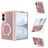 Mobigear 360 Rotating Ring Samsung Galaxy Z Fold 8 MagSafe Hoesje Hardcase Backcover met Ringhouder - Roze
