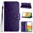 Mobigear Flowers Samsung Galaxy A55 Hoesje Bookcase Portemonnee - Paars