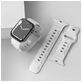 Mobigear Sport Armor Siliconen Apple Watch Bandje Druksluiting - 49/46/45/44 mm - Wit