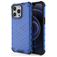 Mobigear Honeycomb iPhone 14 Pro Max Hoesje Hardcase Backcover Shockproof - Blauw