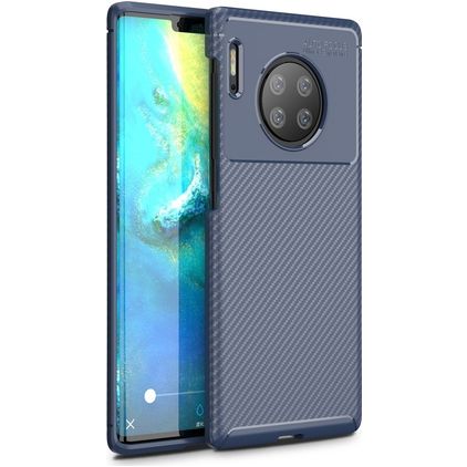 Mobigear Racing Huawei Mate 30 Pro Hoesje Flexibel TPU Backcover - Marineblauw