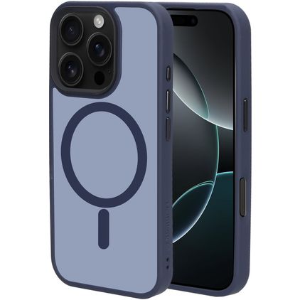 Mobiparts Hardcover iPhone 16 Pro MagSafe Hoesje Hardcase Backcover - Satin Blue
