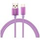 Mobigear Nylon USB-A naar USB-C Kabel 1 Meter - Paars