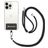 Mobigear Nylon Lanyard Universeel Telefoonkoord Verstelbaar - Zwart