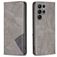 Mobigear Rhombus Slim Samsung Galaxy S25 Ultra Hoesje Bookcase - Grijs