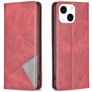 Mobigear Rhombus Slim iPhone 15 Hoesje Bookcase - Rood