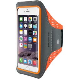 Mobiparts Comfort Fit Telefoonhouder Hardlopen iPhone SE (2022) Sport Hoesje Neopreen Sportarmband - Neon Orange