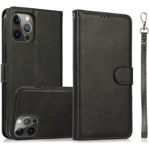 Mobigear Wallet iPhone 16 Pro Max Hoesje Uitneembare 2in1 Bookcase Portemonnee - Zwart