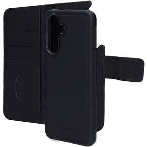 Mobiparts Samsung Galaxy A56 Hoesje Echt Leer Uitneembare 2in1 Bookcase Portemonnee - Zwart