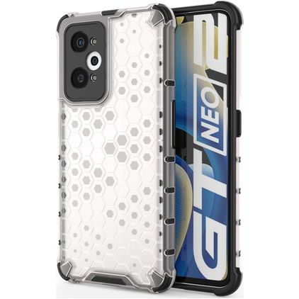 Mobigear Honeycomb Realme GT Neo 3T Hoesje Hardcase Backcover Shockproof - Wit