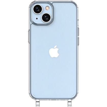 Mobigear Mix & Match Doorzichtig iPhone 14 Flexibel TPU Hoesje met koord - Transparant
