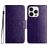 Mobigear Flowers iPhone 16 Pro Max Hoesje Bookcase Portemonnee - Paars