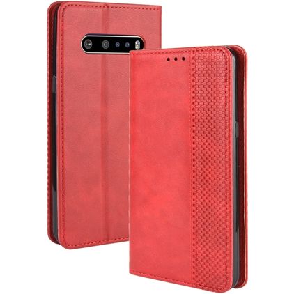 Mobigear Sensation LG V60 ThinQ Hoesje Bookcase Portemonnee - Rood