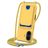 Mobigear Lanyard Card iPhone 17 Siliconen Hoesje met koord en Pasjeshouder - Geel