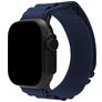 Mobilize Alpine Nylon Apple Watch Bandje Gespsluiting - 42/41/40/38 mm - Blauw