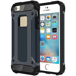 Mobigear Outdoor iPhone SE (2016) Hoesje Hardcase Backcover Shockproof - Donkerblauw
