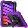 Mobigear SureGrip Xtreme iPad Mini 6 (2021) Hoes Hard Kunststof,Siliconen Backcover + Stylus Houder + Schouderband + Standaard - Paars