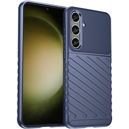 Mobigear Groove Samsung Galaxy S24 Plus Hoesje Flexibel TPU Backcover - Blauw