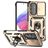Mobigear Armor Ring Cam Slide Samsung Galaxy A54 Hoesje Hardcase Backcover Shockproof met Ringhouder en Camera Slider - Goud