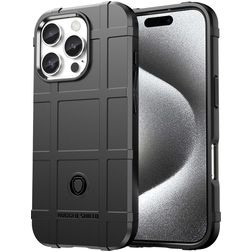 Mobigear Rugged Shield iPhone 16 Pro Hoesje Flexibel TPU Backcover Shockproof - Zwart