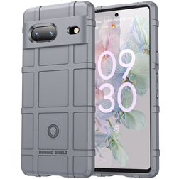 Mobigear Rugged Shield Google Pixel 7 Hoesje Flexibel TPU Backcover Shockproof - Grijs