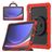 Mobigear RingGuard Samsung Galaxy Tab S10 Ultra Hoes Hard kunststof / Siliconen Backcover + Stylus Houder + Schouderband + Standaard - Rood