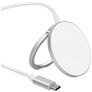 Mobiparts Charge Pad Stand Draadloze oplader MagSafe 1 m 25W - Wit
