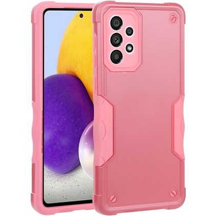 Mobigear Non-slip Armor Samsung Galaxy A73 Hoesje Hardcase Backcover Shockproof - Roze