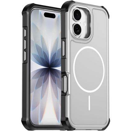 Mobigear Airbag Shockproof iPhone 17 MagSafe Hoesje Hardcase Backcover Shockproof - Zilver