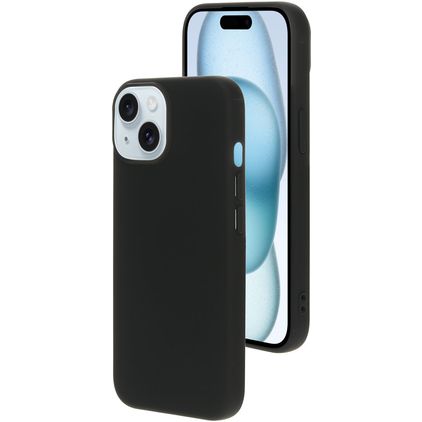 Mobiparts iPhone 15 Siliconen Hoesje Backcover - Zwart