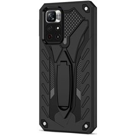 Mobigear Armor Stand POCO M4 Pro 5G Hoesje Hardcase Backcover Shockproof met Standaard - Zwart