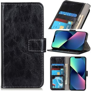 Mobigear Basic iPhone 14 Hoesje Bookcase Portemonnee - Zwart