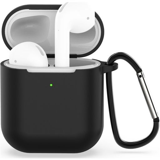 Mobigear Classic Apple AirPods 1 Hoesje Flexibel Siliconen - Zwart