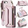 CaseMe C36 iPhone 16e Hoesje Bookcase Portemonnee - Roze
