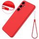 Mobigear Rubber Touch Samsung Galaxy S25 FE Siliconen Hoesje Backcover - Rood