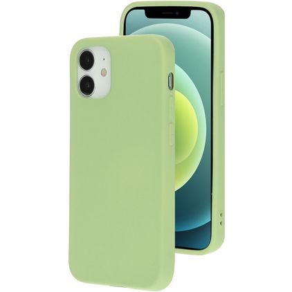 Mobiparts iPhone 12 Mini Siliconen Hoesje Backcover - Pistache Green