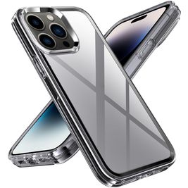 Mobigear Crystal iPhone 14 Pro Max Hoesje Hardcase Backcover - Transparant / Grijs