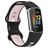 Mobigear Sport Dual Siliconen Fitbit Charge 5 Bandje Druksluiting - Zwart / Roze