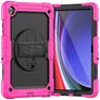 Mobigear SureGrip Xtreme Samsung Galaxy Tab A9 Plus (2023) Hoes Hard Kunststof,Siliconen Backcover + Schouderband + Standaard - Roze