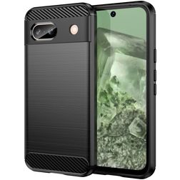 Mobigear Brushed Slim Google Pixel 8a Hoesje Flexibel TPU Backcover - Zwart